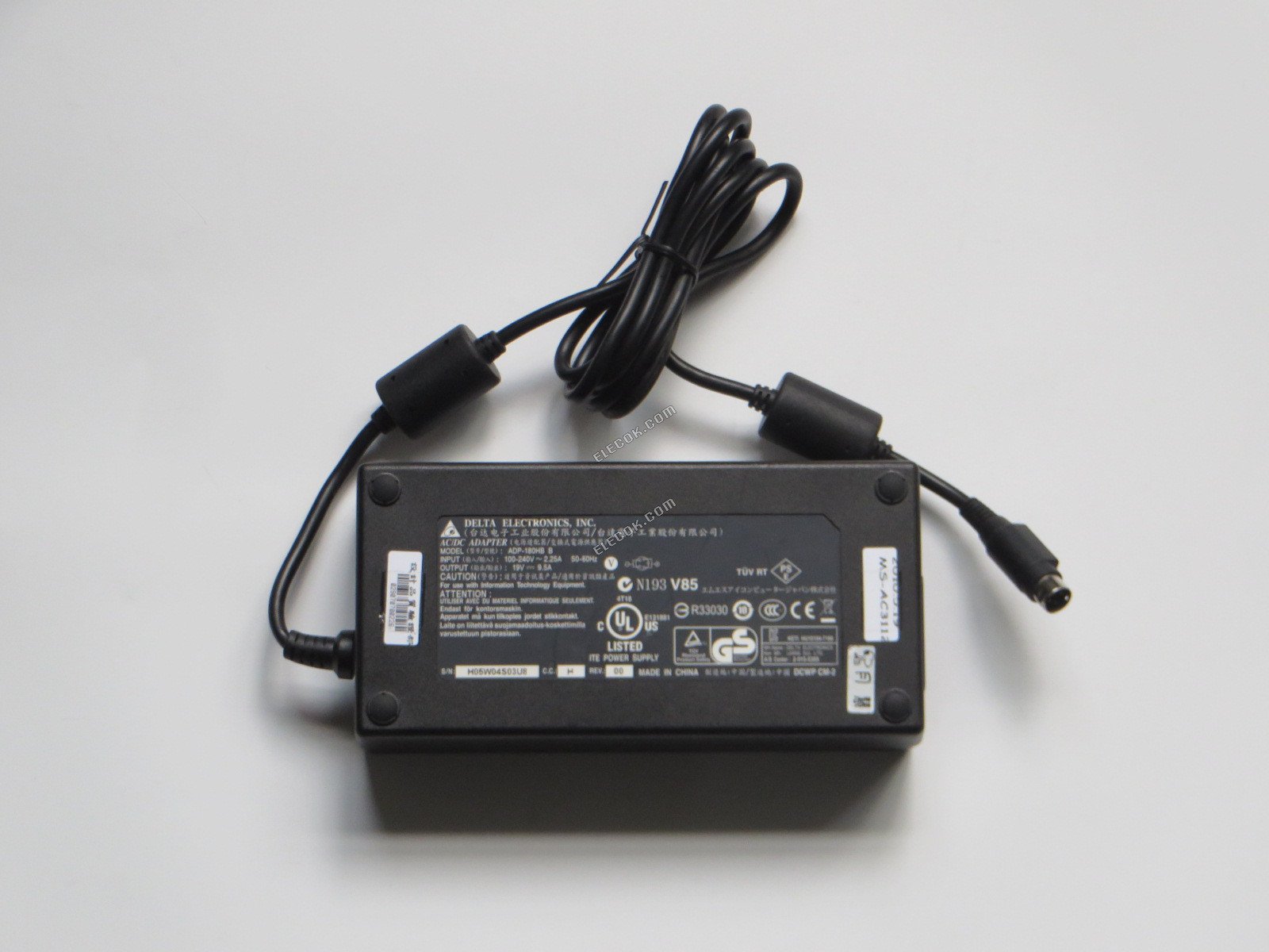 Delta Electronics, Inc. Model: ADP-180HB B ADP-180HBB 19V 9.5A 180W  4 Pinli Güç Kaynağı Kablosu Şarj Cihazı Şebeke PSU