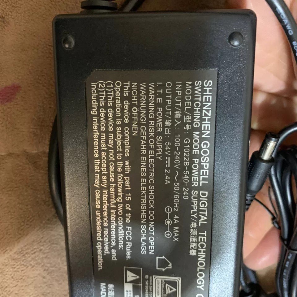 GOSPELL G1022B-540-240 Adaptör Şarj Cihazı 54V 2.4A 5.5*2.1MM