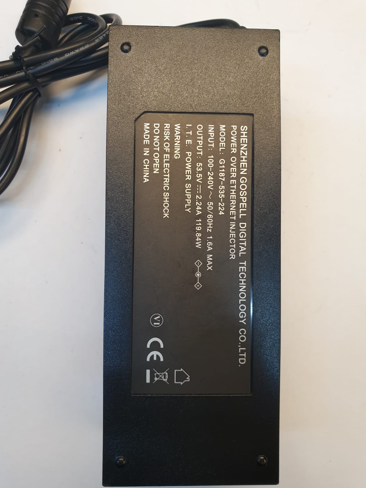 GOSPELL G1187-535-224 Adaptör Şarj Cihazı 54V 2.4A 5.5*2.1MM